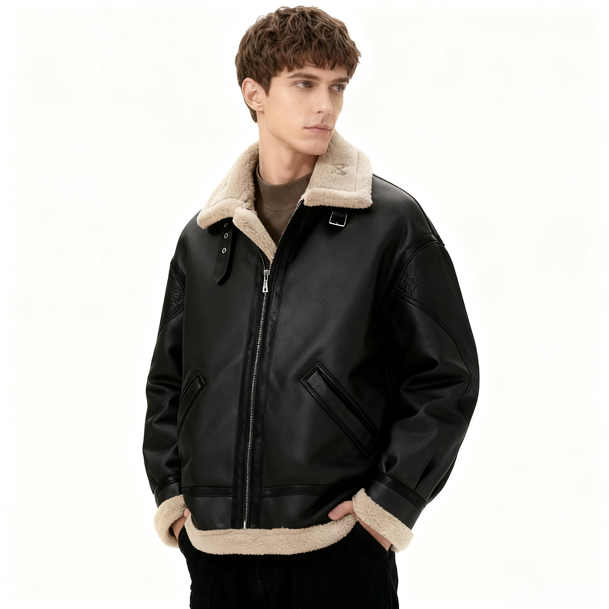 Lamb Shearling Suede Jacket