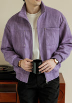 Retro Stand Collar Casual Jacket