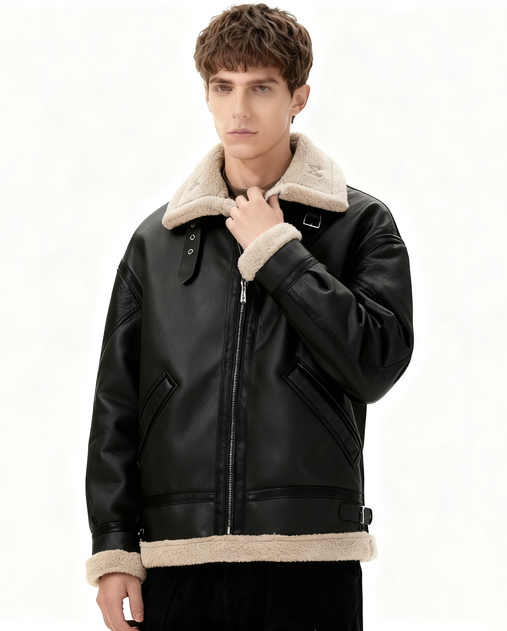 Lamb Shearling Suede Jacket
