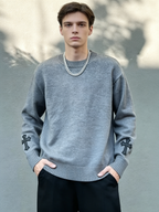 Comfortable and Stylish Crew Neck Pullover Knit Top
