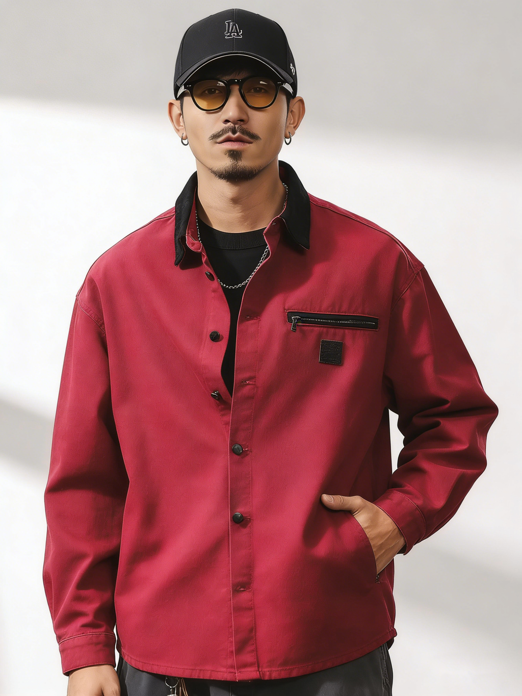 Men's Casual Workwear Overshirt Jacket