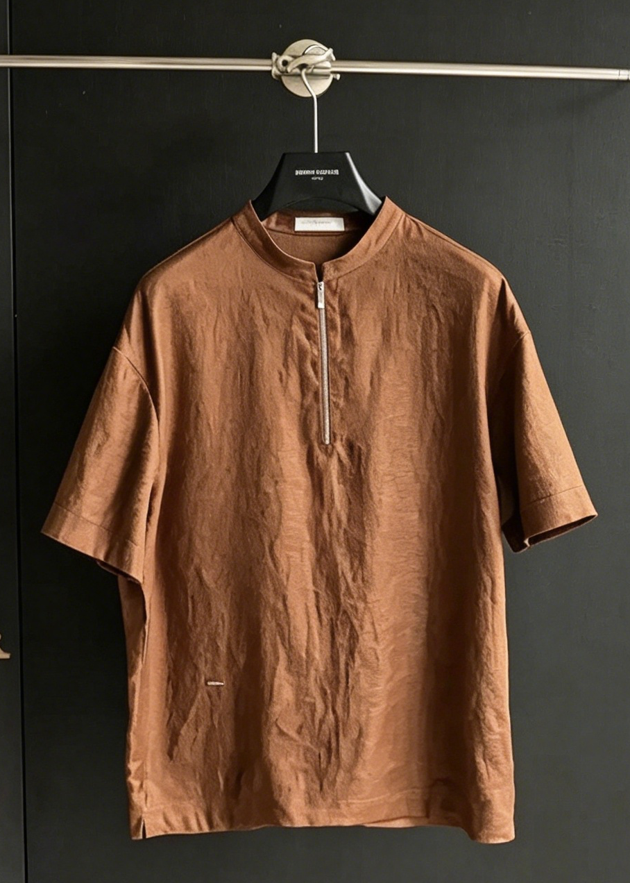 Men's Old Money Linen Half-Zip Short Sleeve Set – Luxury Summer Casual Outfit