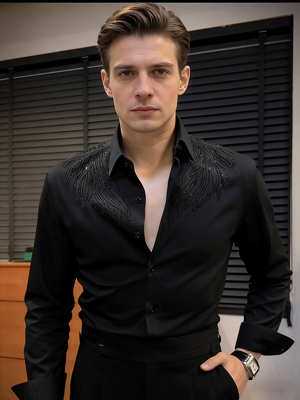 Premium Craft Rhinestone Men's Shirt