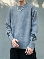 Comfortable and Stylish Crew Neck Pullover Knit Top