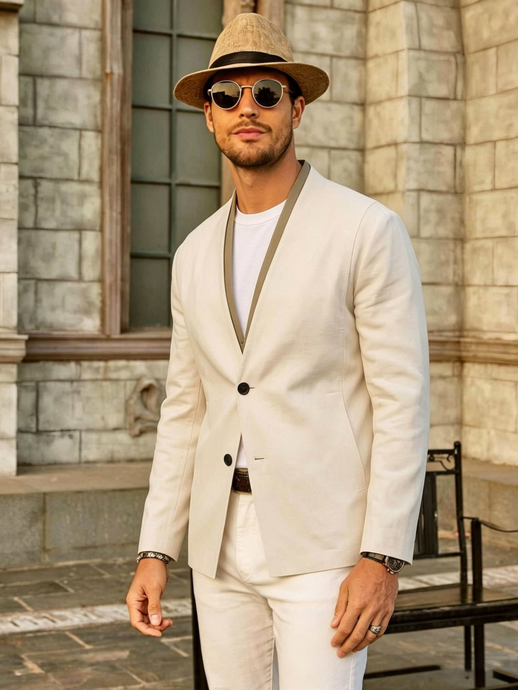 Minimalist Layered Breathable Suit Jacket