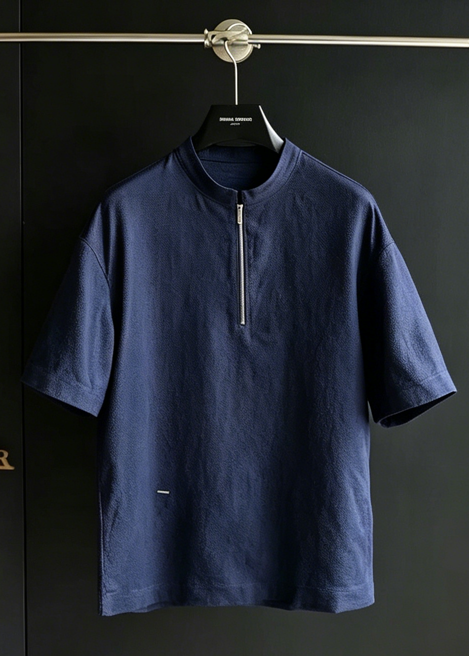 Men's Old Money Linen Half-Zip Short Sleeve Set – Luxury Summer Casual Outfit