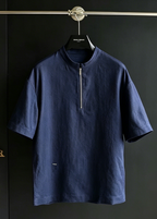 Men's Old Money Linen Half-Zip Short Sleeve Set – Luxury Summer Casual Outfit