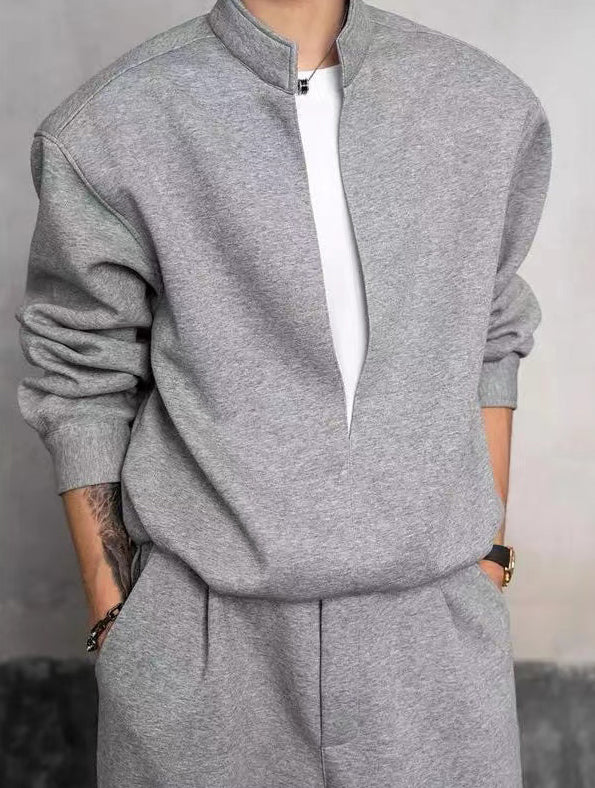 Layered-Look Casual Sweatshirt Set