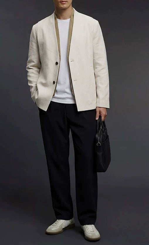 Minimalist Layered Breathable Suit Jacket