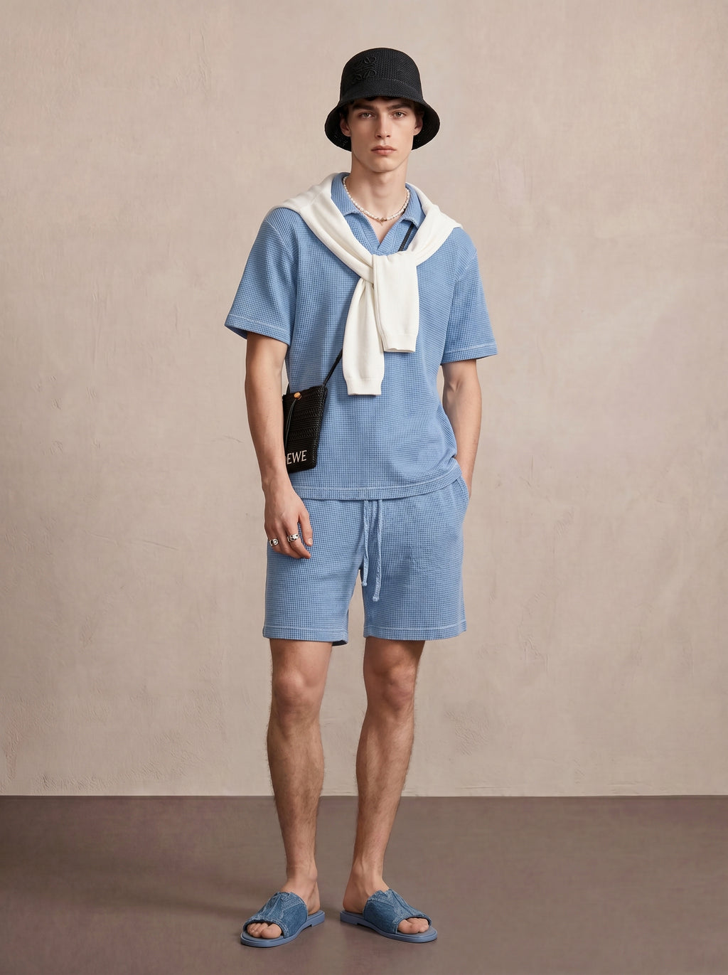 Men's Waffle Knit Breathable Luxury Comfort Casual Matching Set