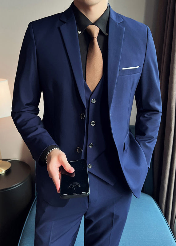 Men’s Classic Business Suit Set — Single Blazer / 2-Piece / 3-Piece Formal Wedding Outfit