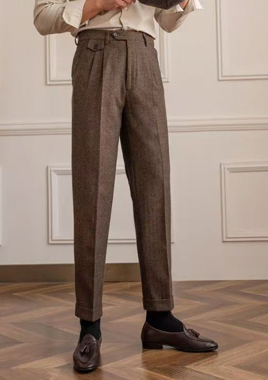 Autumn/Winter Wool Straight Suit Pants