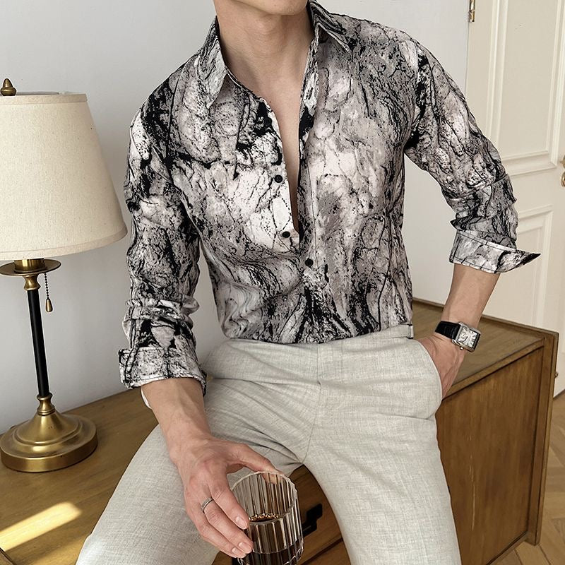 Men's Premium Artistic Print Shirt