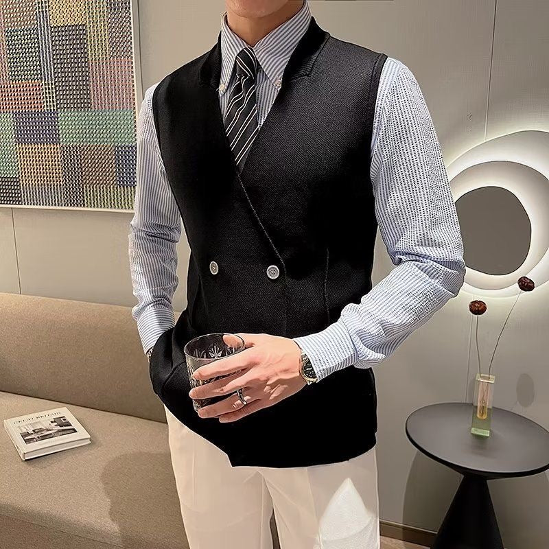 Autumn Winter Knitted Vest - Versatile Layering Essential