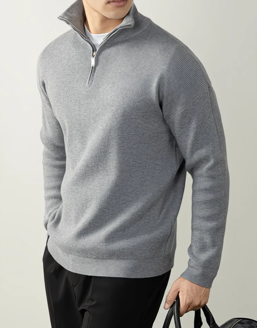 Half-Zip Pullover Knit Sweater