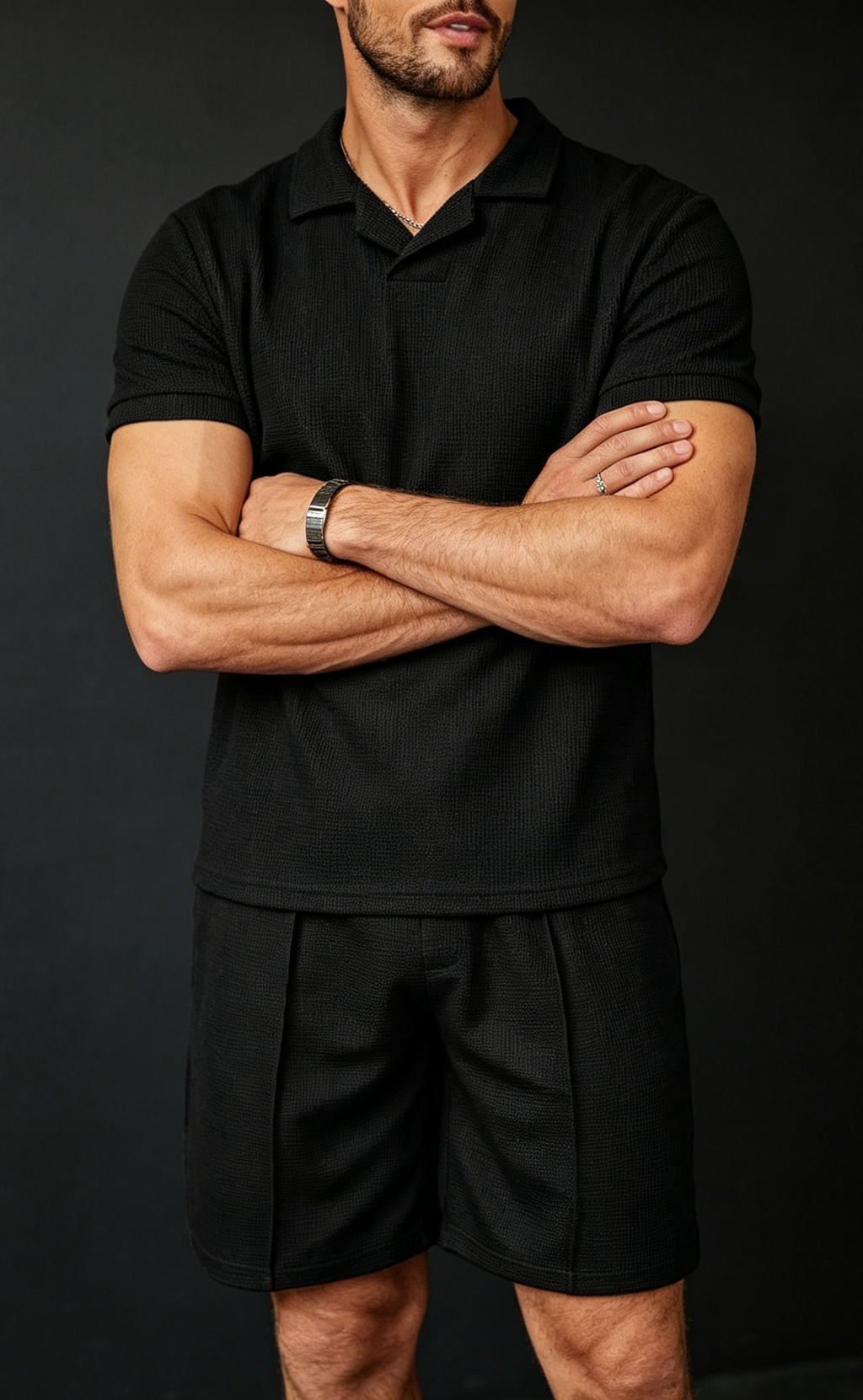 Men's Premium Breathable Polo & Shorts Matching Set