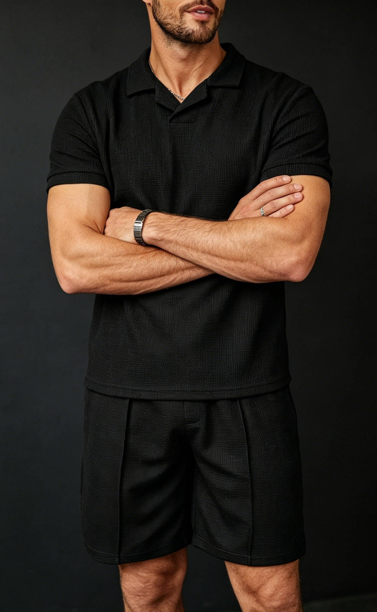Men's Premium Breathable Polo & Shorts Matching Set