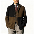 Patchwork Collar Knit Cardigan