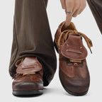 Flap Design Casual Leather Shoes