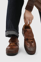 Flap Design Casual Leather Shoes