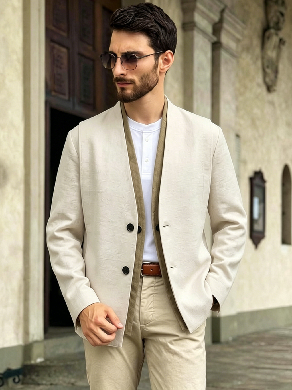 Minimalist Layered Breathable Suit Jacket