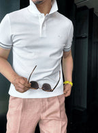 Men's High-Quality Breathable Little Bee Embroidered Polo Shirt