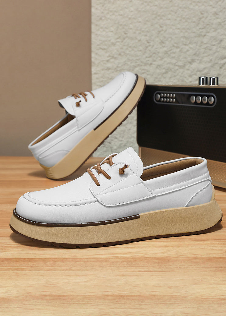 Men’s Thick-Soled Slip-On Loafers — British Style Business Shoes