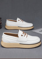 Men’s Thick-Soled Slip-On Loafers — British Style Business Shoes