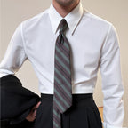 French-Inspired Imperial Collar Dress Shirt for Men – Long-Sleeve Anti-Wrinkle Elegant Point Collar Shirt