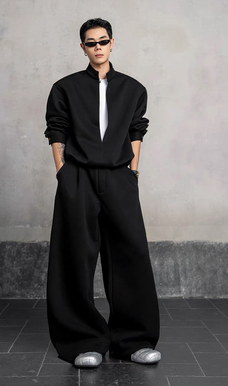 Layered-Look Casual Sweatshirt Set