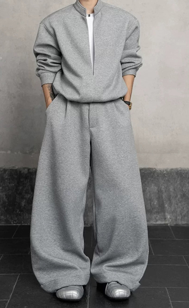 Layered-Look Casual Sweatshirt Set