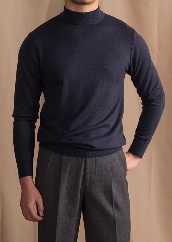 Mock Neck Knit Sweater