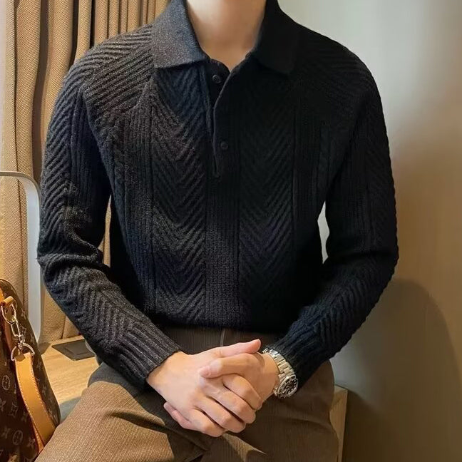 Men's Warm & Cozy Button Pullover Sweater