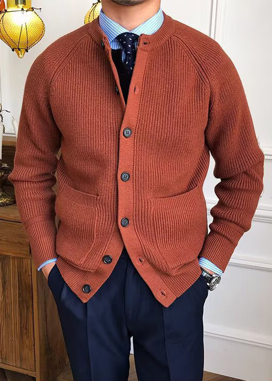 Men’s Premium Knit Cardigan – Smart Casual Layer for Fall & Winter