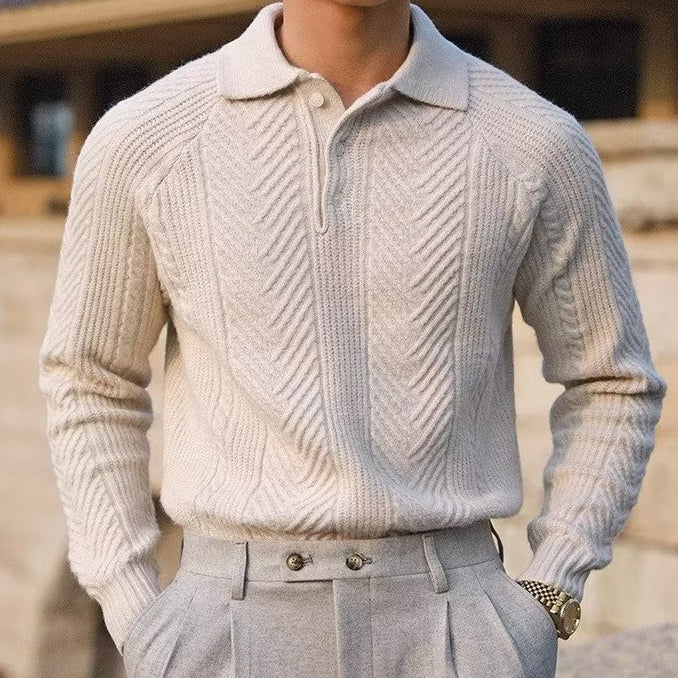 Men's Warm & Cozy Button Pullover Sweater