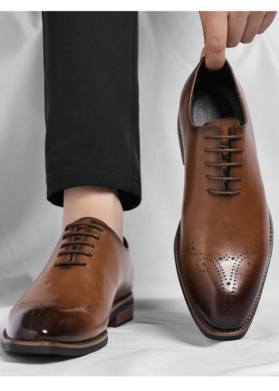 British Oxford Leather Dress Shoes — Men’s Business & Wedding Shoes
