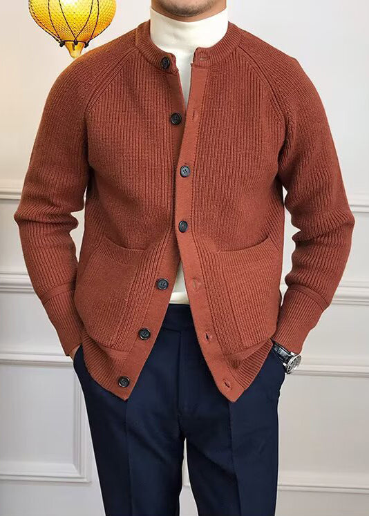 Men’s Premium Knit Cardigan – Smart Casual Layer for Fall & Winter
