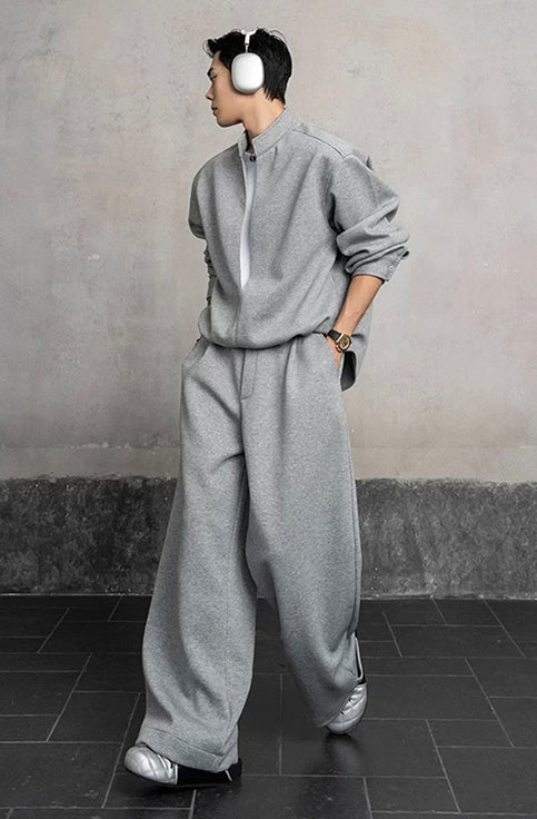 Layered-Look Casual Sweatshirt Set