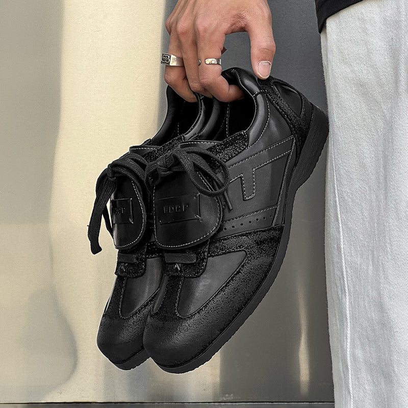 Flap Design Casual Leather Shoes
