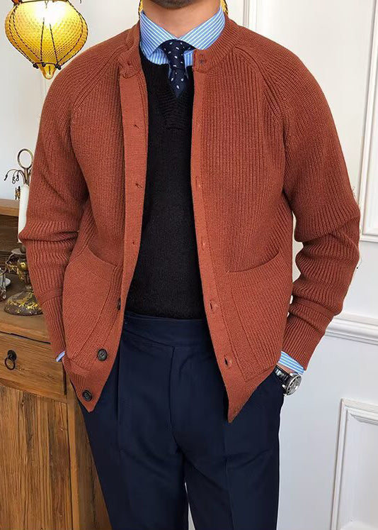 Men’s Premium Knit Cardigan – Smart Casual Layer for Fall & Winter