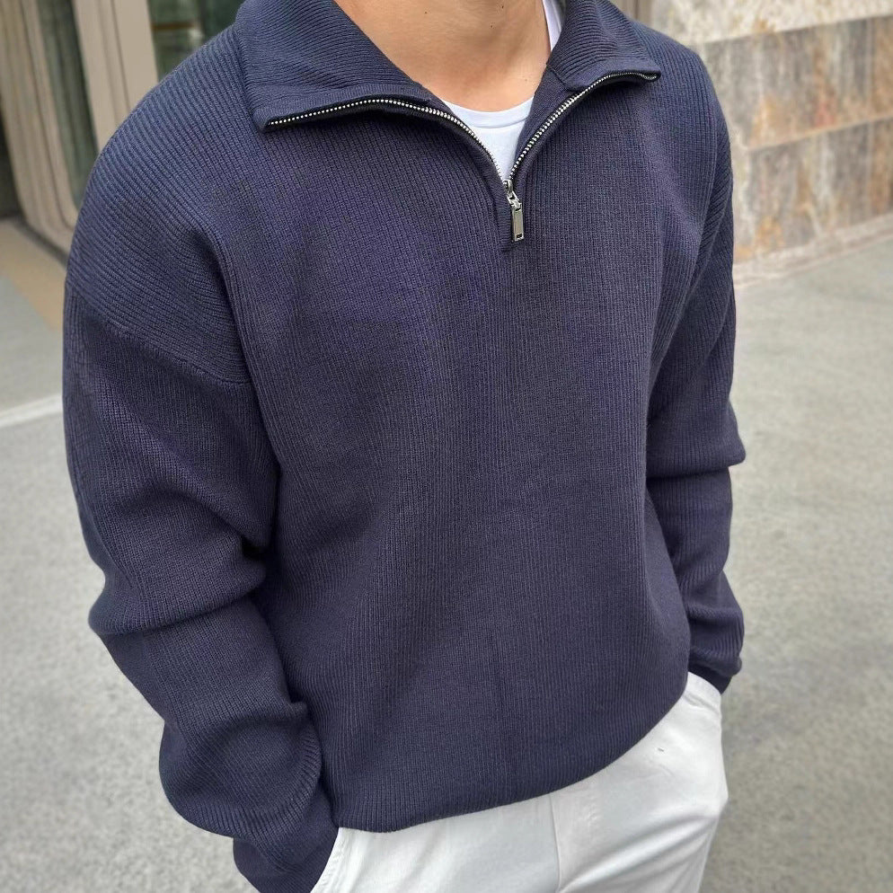 Half-Zip Pullover Knit Sweater