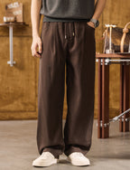 Men's Old Money Lyocell Tencel Straight-Leg Casual Trousers