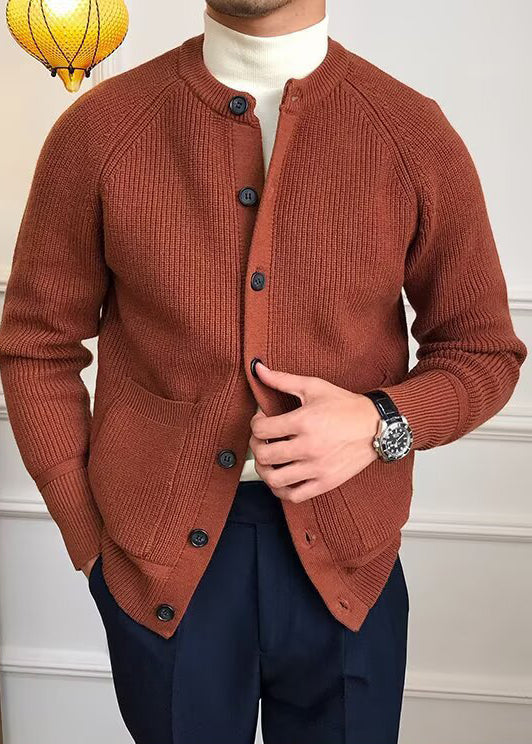 Men’s Premium Knit Cardigan – Smart Casual Layer for Fall & Winter
