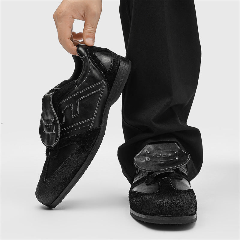 Flap Design Casual Leather Shoes