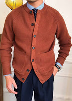 Men’s Premium Knit Cardigan – Smart Casual Layer for Fall & Winter