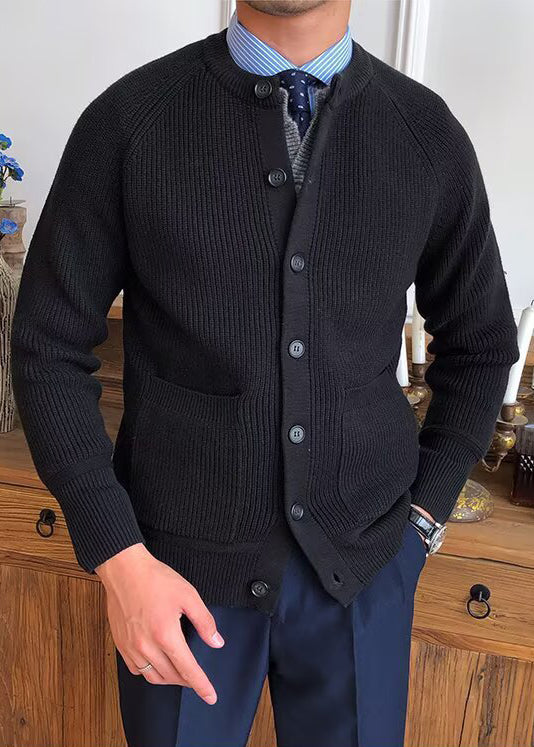 Men’s Premium Knit Cardigan – Smart Casual Layer for Fall & Winter