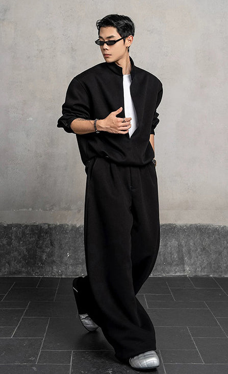 Layered-Look Casual Sweatshirt Set