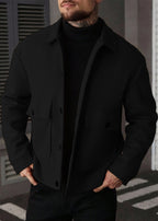Men’s Casual Wool-Blend Relaxed Fit Overshirt Jacket – Soft Handle, Structured Look, Everyday Warmth