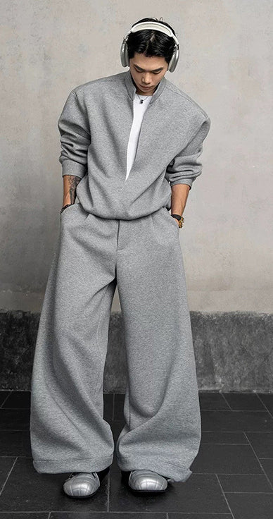 Layered-Look Casual Sweatshirt Set