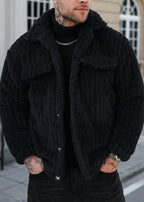 Men’s Plush Fleece Collar Jacket – Warm, Soft & Casual Winter Outerwear